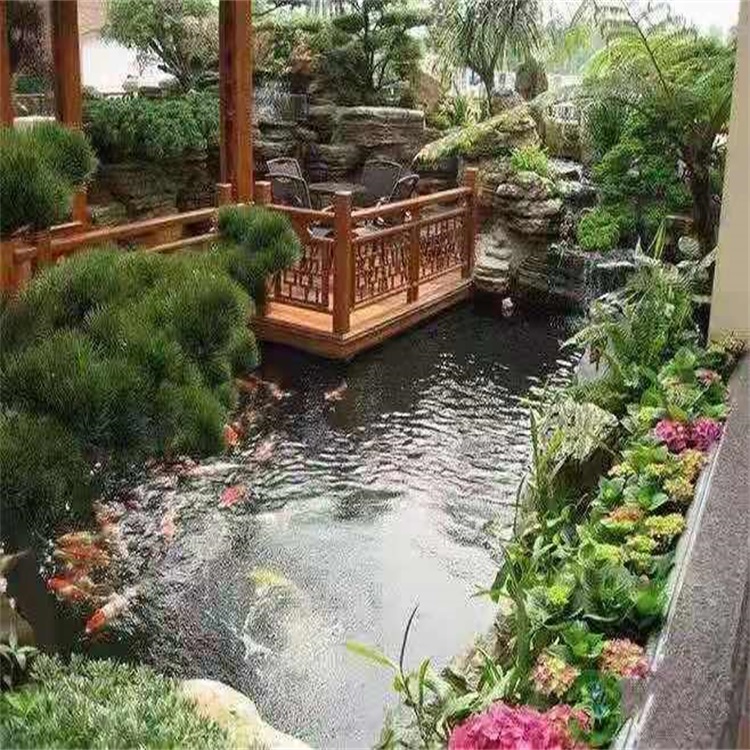 邱县大型庭院假山鱼池景观设计